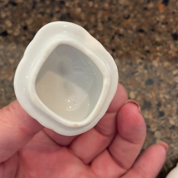 Vintage Lefton Rose Chintz Miniature Cream and Sugar set Pink Gold Trim Complete - Picture 9 of 13